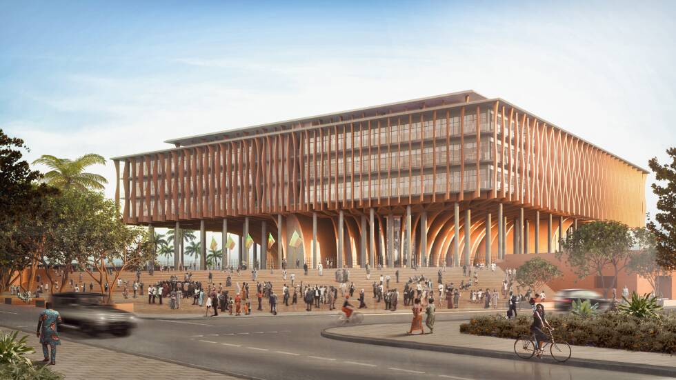Kere Architecture Benin National Assembly Render03 Facade